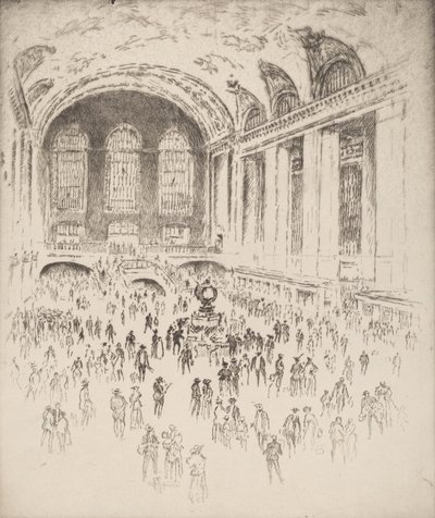 Concourse, Grand Central, New York, 1919. tekijältä Joseph Pennell