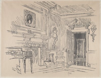 Piirustushuone Clivedenissä tekijältä Joseph Pennell