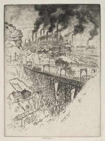 Edgar Thomson Works, Bessemer tekijältä Joseph Pennell