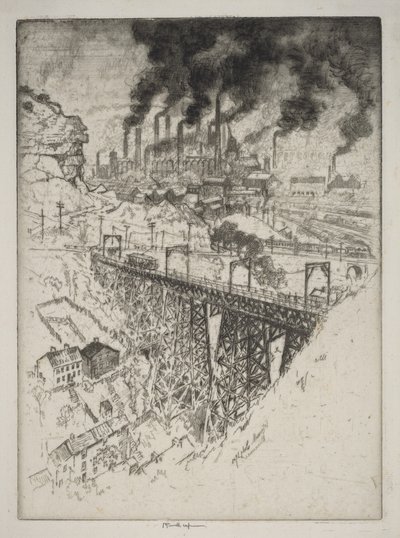 Edgar Thomson Works, Bessemer tekijältä Joseph Pennell