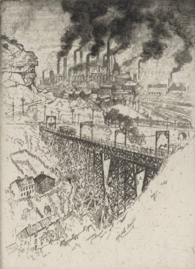 Edgar Thomson Works, Bessemer, 1909. tekijältä Joseph Pennell