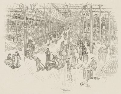Englantilainen sotatyö: Tuhansien tyttöjen lahti tekijältä Joseph Pennell