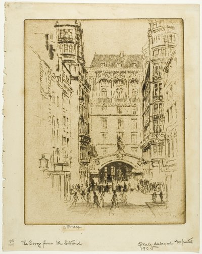 Entrada al Savoy Hotelfinnish tekijältä Joseph Pennell