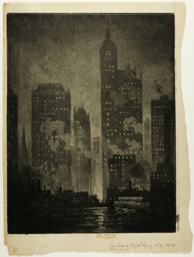 Courtlandt Street Ferryltä tekijältä Joseph Pennell