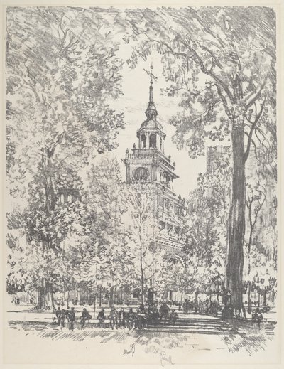 Itsenäisyysaukio ja Valtiotalo, 1912. tekijältä Joseph Pennell