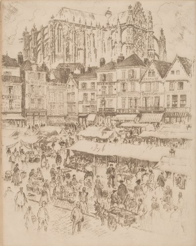 Paikka, Beauvais, 1907. tekijältä Joseph Pennell