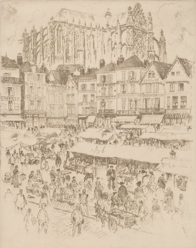 Paikka, Beauvais, 1907. tekijältä Joseph Pennell