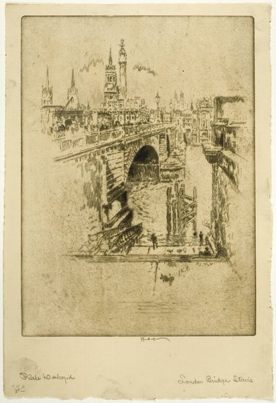 London Bridge Stairs tekijältä Joseph Pennell
