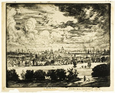Lontoo Hampsteadin yli tekijältä Joseph Pennell