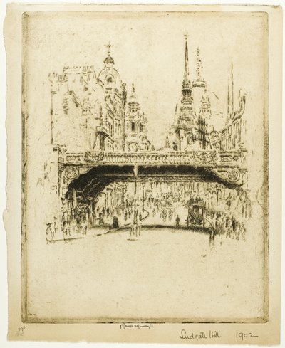 Ludgate Hill tekijältä Joseph Pennell
