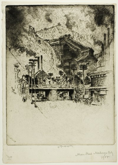 Main Street, Mahanoy City tekijältä Joseph Pennell