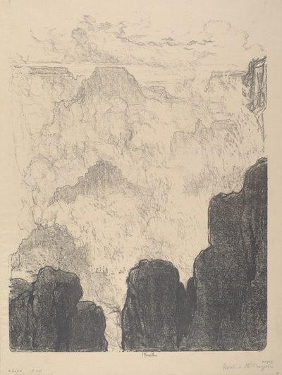 Mists in the Canyon, No.II, 1912. tekijältä Joseph Pennell