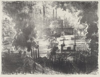 Sotatarvikejoki tekijältä Joseph Pennell