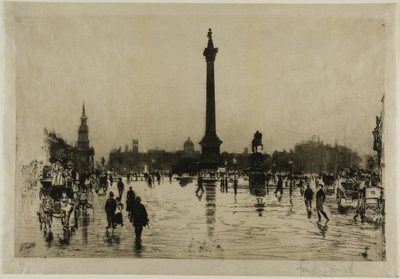 Nelson-monumentti, Trafalgar Square, Lontoo tekijältä Joseph Pennell
