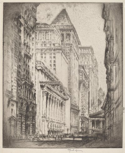 New Yorkin pörssi tekijältä Joseph Pennell