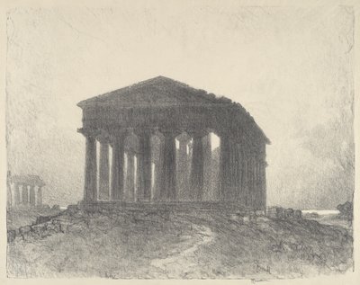 Paestum, Ilta, 1913. tekijältä Joseph Pennell