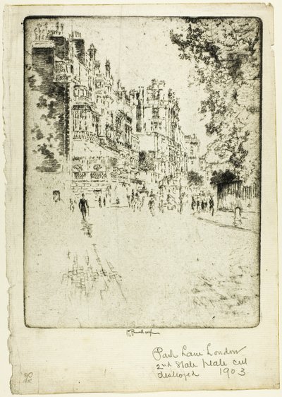 Park Lane tekijältä Joseph Pennell