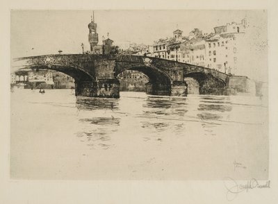 Ponte Santa Trinita, Firenze tekijältä Joseph Pennell