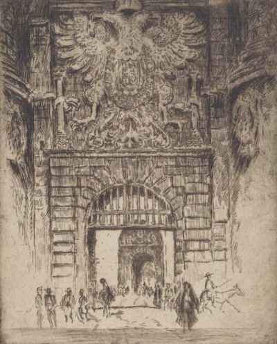 Visagara Gate, Madridin portti, Toledo, 1904. tekijältä Joseph Pennell