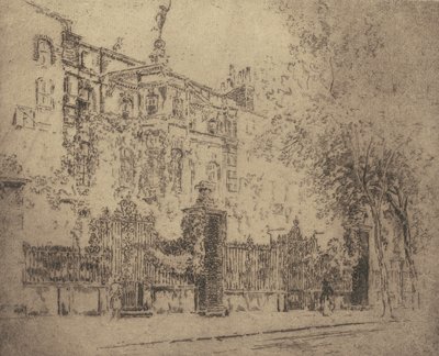 Rossetin talo, 1906. tekijältä Joseph Pennell