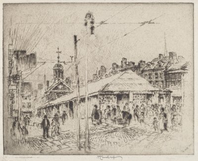 Second Street Market, Philadelphia tekijältä Joseph Pennell