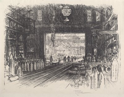 Shell Factory, nro II, 1917. tekijältä Joseph Pennell