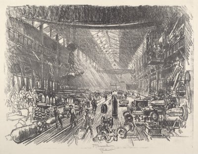 Shell Factory, No.I, 1917. tekijältä Joseph Pennell