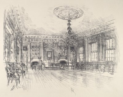 Signersin huone, Independence Hall, 1912. tekijältä Joseph Pennell