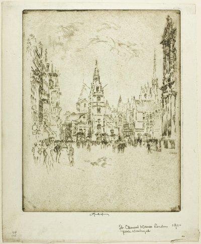 St. Clement Danes tekijältä Joseph Pennell