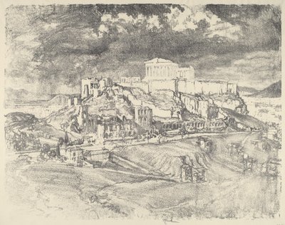 Myrsky Akropoliin takana, 1913. tekijältä Joseph Pennell