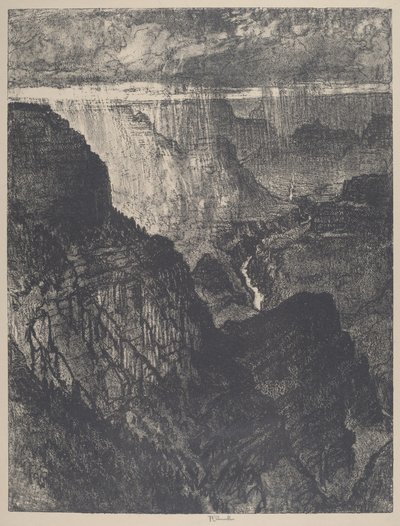 Myrsky Grand Canyonissa tekijältä Joseph Pennell