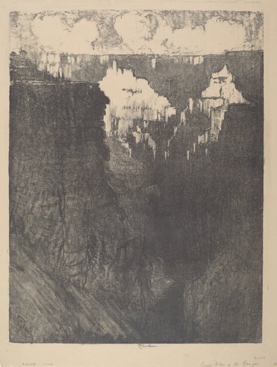 Sunset Cities in the Canyon, 1912. tekijältä Joseph Pennell