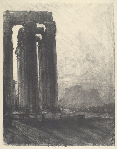 Jupiterin temppeli, ilta tekijältä Joseph Pennell