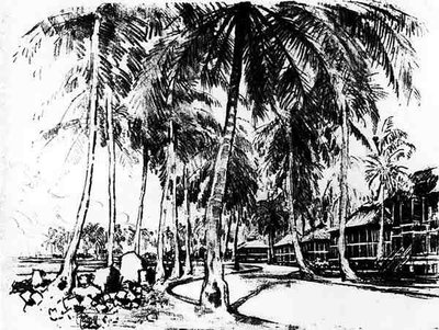 The American Quarter, levy I Panaman kanavasta, kirjoittanut Joseph Pennell, 1912 (hiili paperilla) tekijältä Joseph Pennell