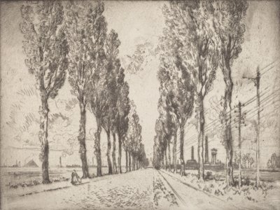 Avenue, Valenciennes, 1910. tekijältä Joseph Pennell