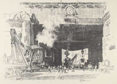 Suuren liikkeen iso portti, 1916. tekijältä Joseph Pennell