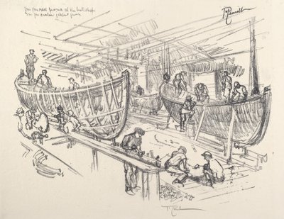 Veneenrakentajat, 1917. tekijältä Joseph Pennell