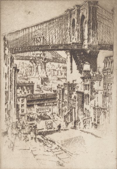 The Bridges, Brooklyn, 1921. tekijältä Joseph Pennell