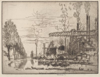 Brysselin kanava, moderni Hobbema tekijältä Joseph Pennell