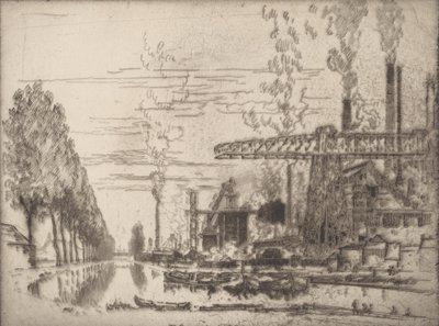 Brysselin kanava, A Modern Hobbema, 1910. tekijältä Joseph Pennell