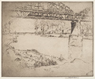 City Bridge, St. Louis tekijältä Joseph Pennell