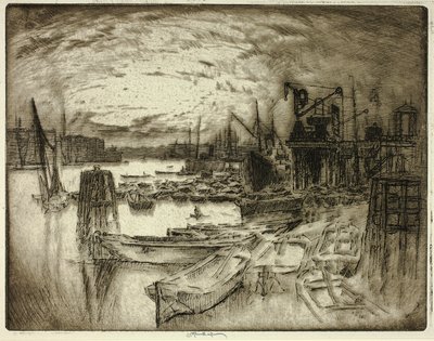 The Dock Headfinnish tekijältä Joseph Pennell