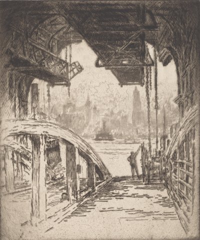 Lauttatalo, 1919. tekijältä Joseph Pennell
