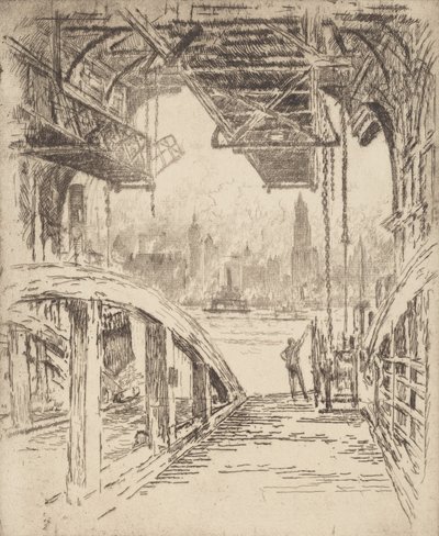 Lauttatalo, 1919. tekijältä Joseph Pennell
