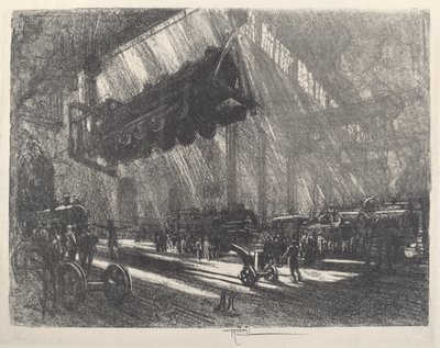 Lentävä veturi, 1917. tekijältä Joseph Pennell