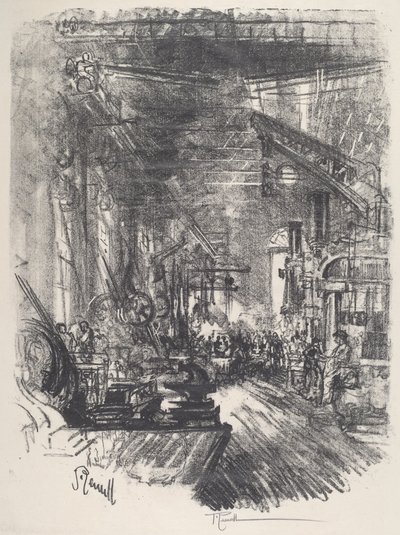 Les Fargues, 1917. finlandès tekijältä Joseph Pennell