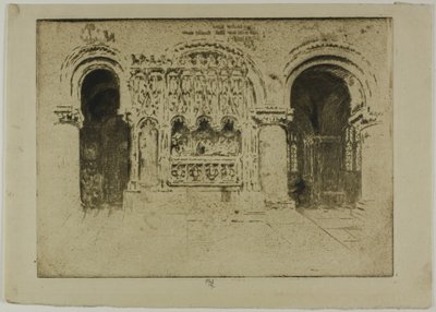 Perustajan hauta, Pyhän Bartolomeus Suuren kirkko tekijältä Joseph Pennell