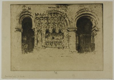 Perustajan hauta, Pyhän Bartolomeus Suuren kirkko tekijältä Joseph Pennell