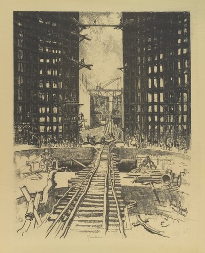 Pedro Miguel Lockin portit, 1912 tekijältä Joseph Pennell