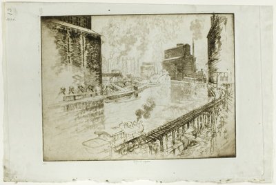 The Grain Elevators, Chicago tekijältä Joseph Pennell